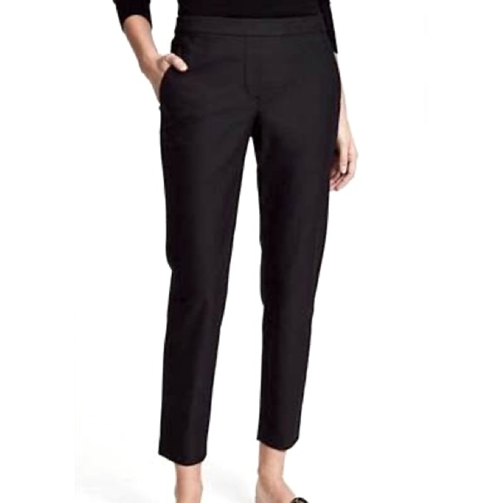 Theory crop black cotton pant